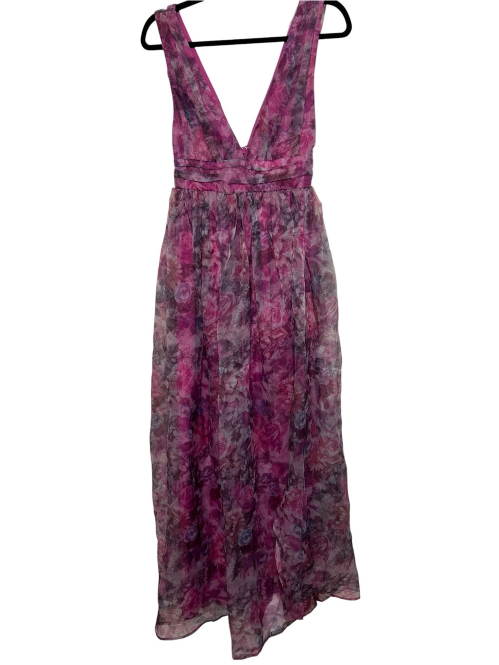 NWT Lulu’s Garden Romance Magenta Floral Organza Maxi Dress size XS wedding - Picture 3 of 8